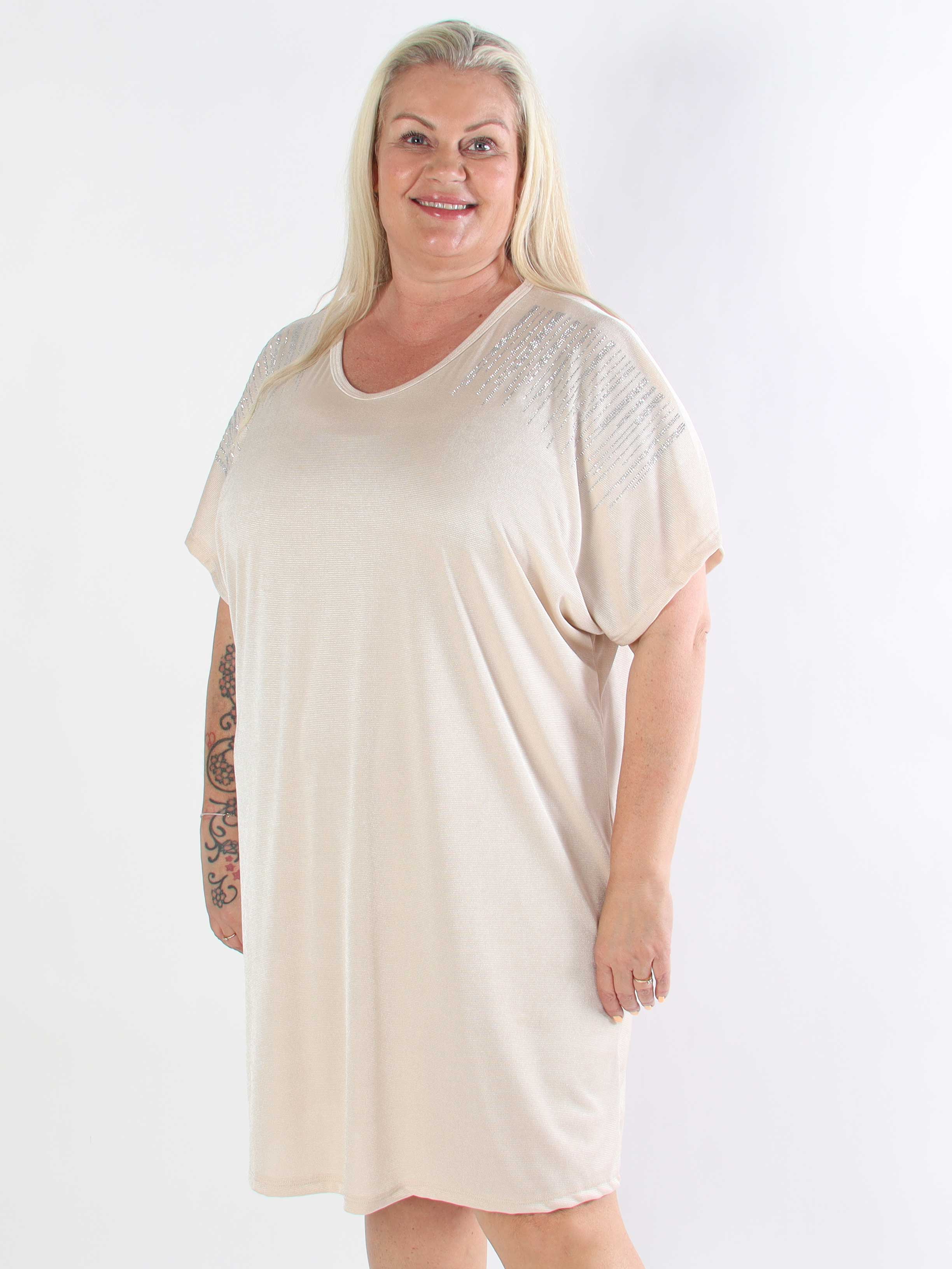 Phoebe - Viskos plus size tunikaklänning strass